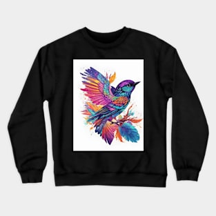 Bright Whimsical Bird Crewneck Sweatshirt